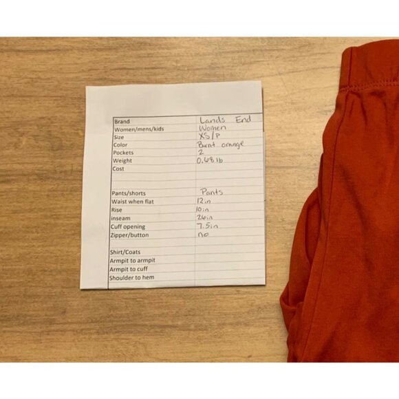 Lands' End Sport Knit Straight Leg Pant size XSmall orange - Picture 14 of 14